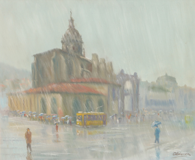 04 Chaparron en Bilbao 55x46cm.