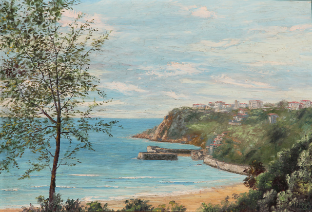 09 Puerto viejo- Algorta 74x50cm.