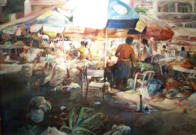 016 Mercado de Guadalupe 92x65cm. Oleo sobre lienzo