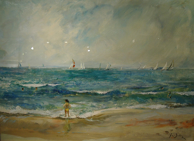 020 Regatas (Cadiz) 100x73cm. Oleo sobre lienzo