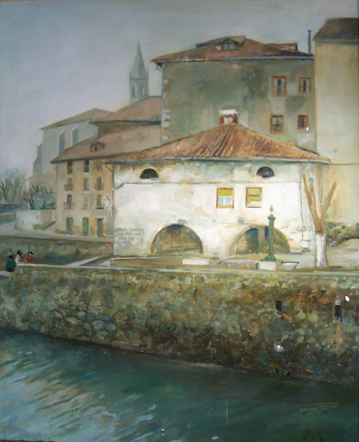 021 Puerto de Mundaka-100x81cm. Oleo sobre lienzo
