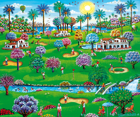 12 Pasion por el golf 46x55cm.