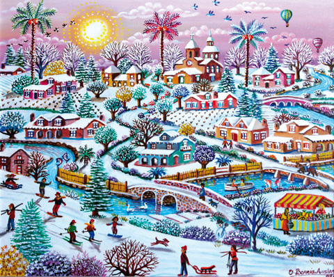 22 Invierno al atardecer 33x40cm.