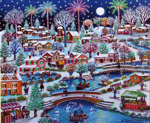 23 La nieve en la noche 33x40cm.