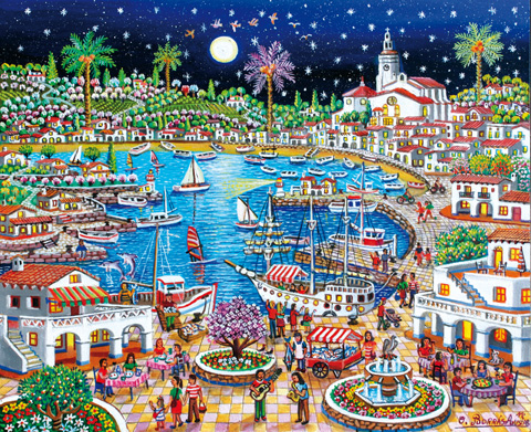 27 Verano nocturno Cadaques 33x40cm.
