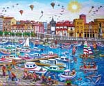 28 Domingo en el nautico (Gijon) 33x40cm.