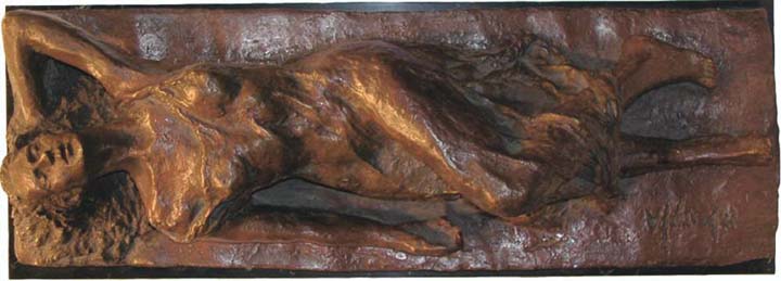 41- Dama tumbada 45x15cm