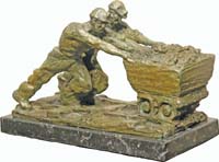 26- Mineros en vagoneta 33x21cm.