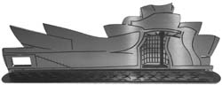 02 Museo Guggenheim- acero corten 43x15cm.