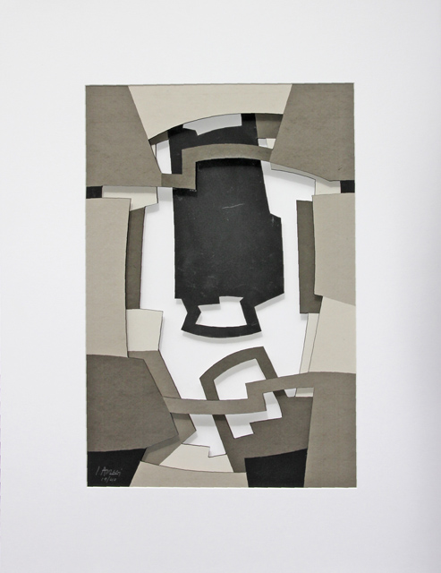 11-19.40 Serigrafia Composicion Geometrica II 73x50cm. - Moldura en blanco