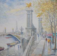 02. Puente Alejandro III, Paris 100x100cm.