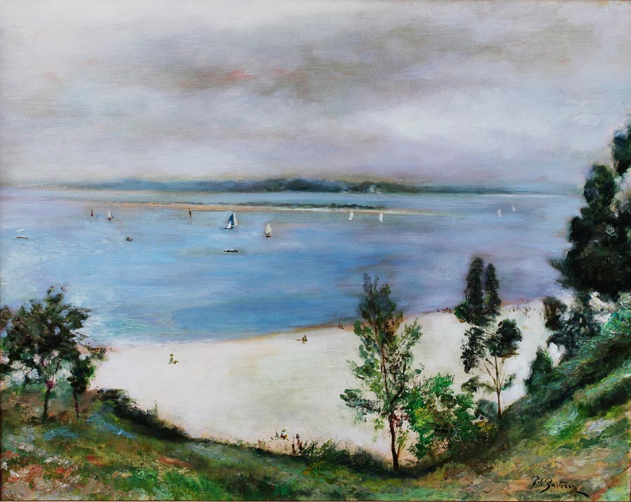 07 Santander playa o.l. 81x65 cm.
