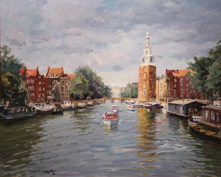 18 Canal Amsterdam 73x60cm.