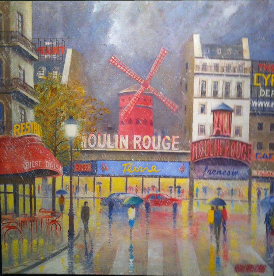 21 Moulin Rouge o.l. 60x60 cm.