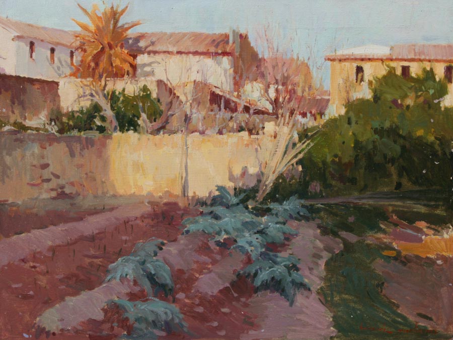 38 Urbano con huerto o.l. 61x46 cm.