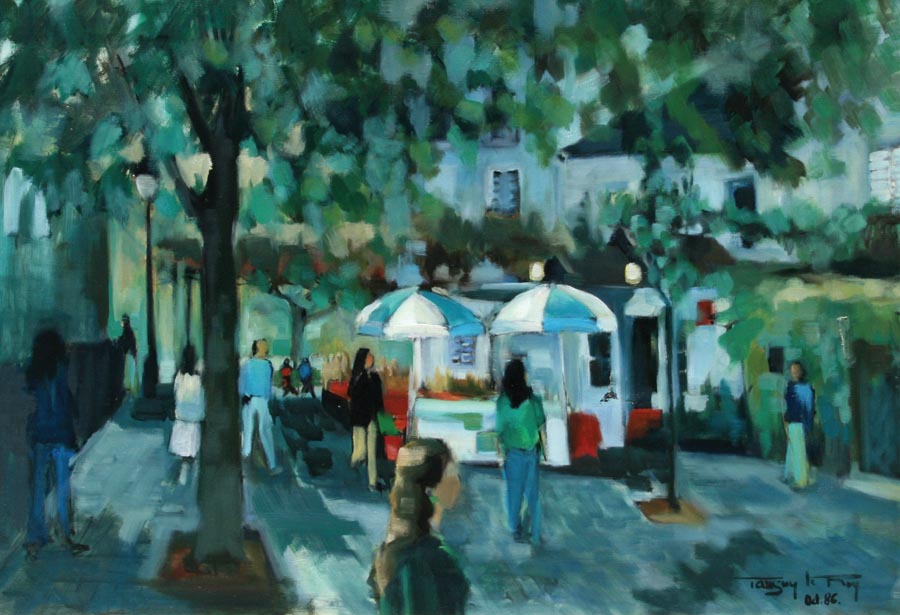60 Plaza de  Calvarie o.l. 91x65 cm.