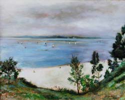 07 Santander playa o.l. 81x65 cm.