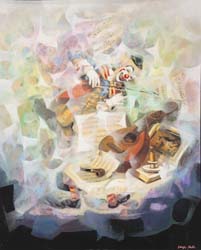 14 Composicion musical o.t. 73x60cm.