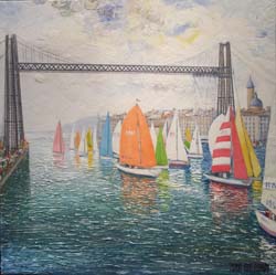 20 Puente colgante -Vizcaya 60x60 cm.