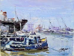 22 La ria- Bilbao 35x27 cm.