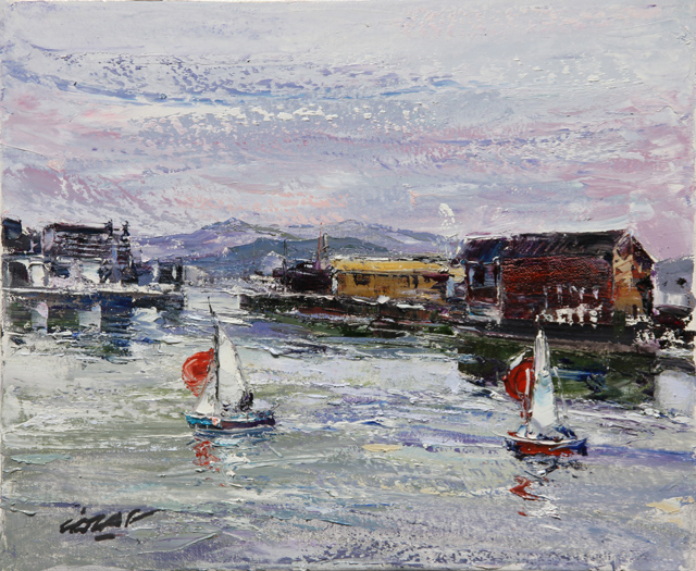 11 Veleros Elorrieta- Bilbao 46x38cm.