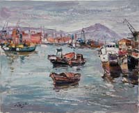 31 La ria- Bilbao 61x50cm.