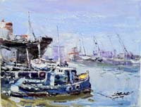 55 La ria- Bilbao 35x27cm.