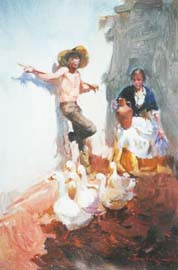 03 Contemplando ocas o.tablex 29x23cm.