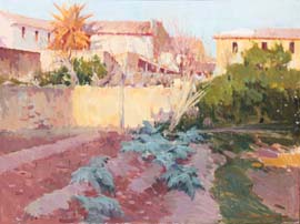 07 Urbano con huerto. o.lienzo 61x46cm.