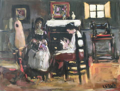 13. 65x50cm. Taller de costura