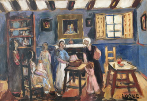 14. 65x50cm. Tertulia familiar