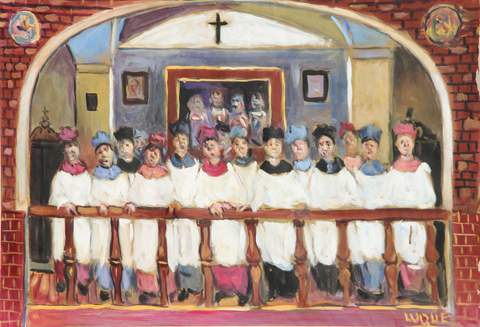 5. 65x50cm. Ensayo coro religioso