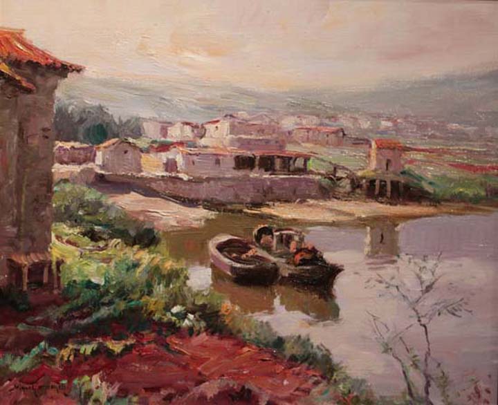 11 El Oria por Usurbil-Guipuzcoa 46x38cm.