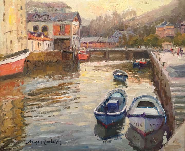 40 Contraluz- Ria de Zumaia 46x38cm.