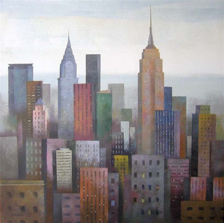 21. Rascacielos de New York 40x40 cm