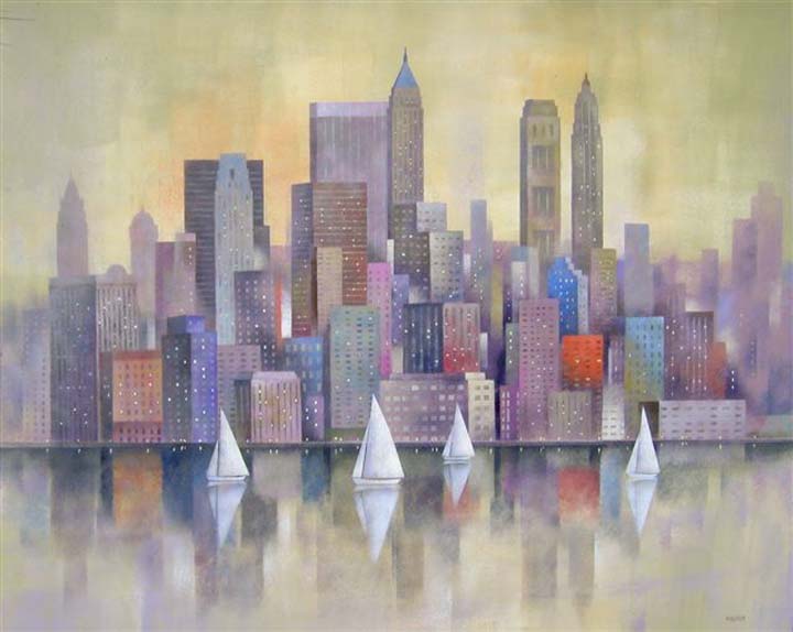 7. Regata en New York 65x81 cm