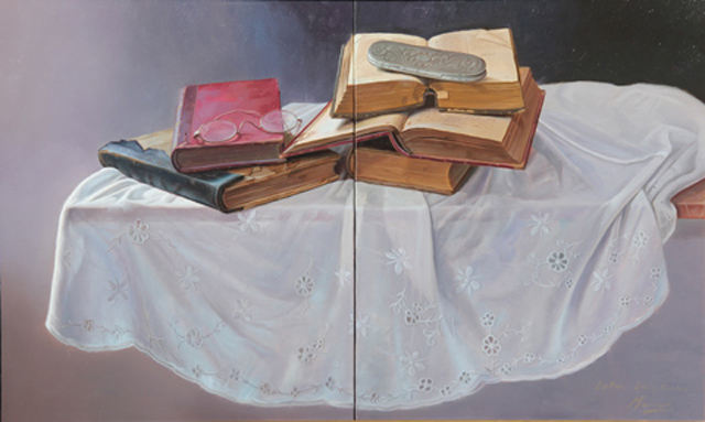 17 Luz y sombra (Diptico) Oleo sobre lienzo 76x46cm.