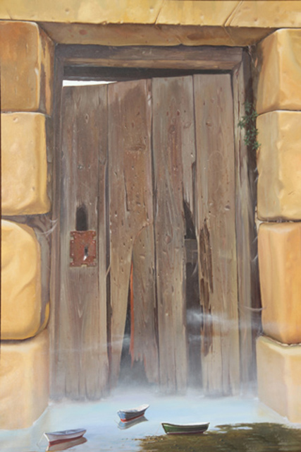 99 Composicion Pto. Viejo- Algorta oleo sobre lienzo 116x81cm.