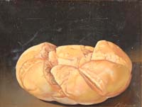 01 Hogaza de pan oleo sobre lienzo 35x27cm.
