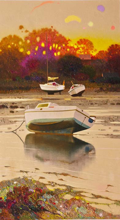 06-Rojos en la isla Ile Grande 70x40 cm.