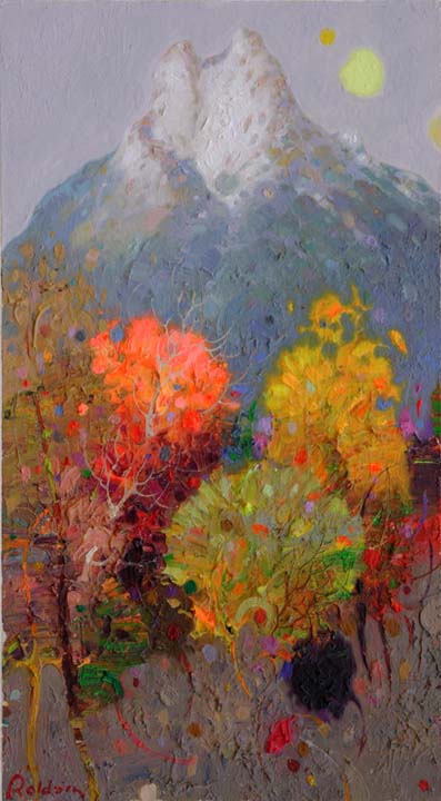 31-Rojos y amarillos- Pedraforca 30x20 cm.