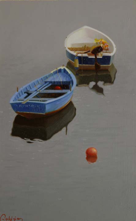 32Calma en la ria- S.Vicente de la Barquera.30x20 cm.