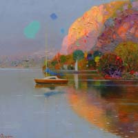 26-Tarde en Annecy 25x25 cm.