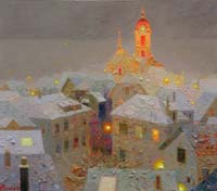 33-Entre nieblas Kussnacht- Suiza 25x25 cm.