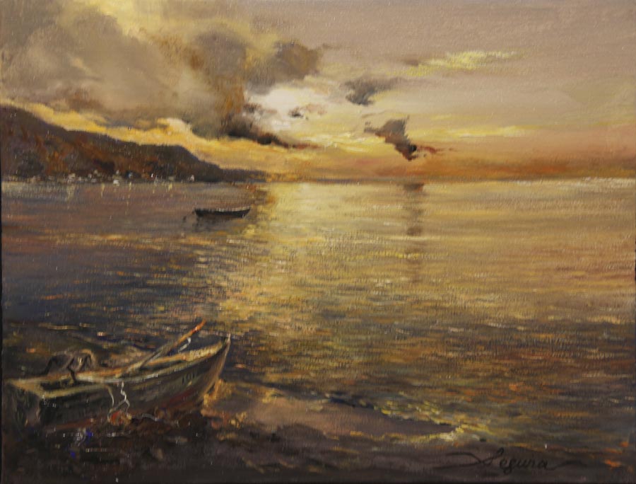 01 Anochecer.  28x38cm.