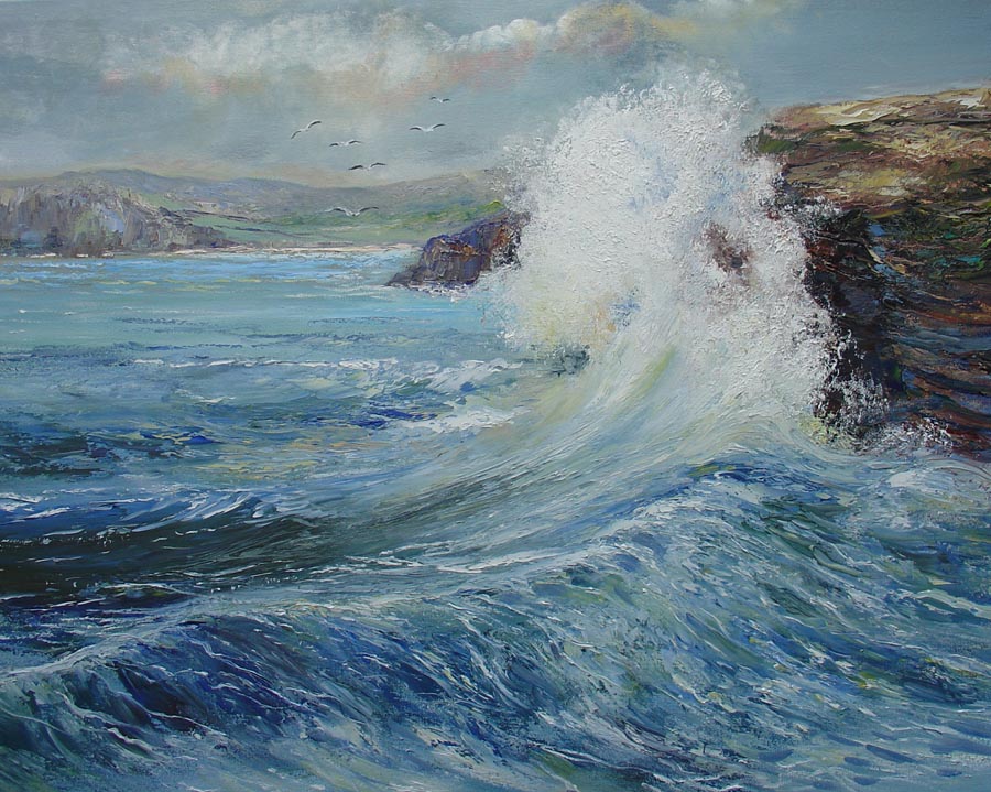 15 Ola impetuosa.  65x81cm.