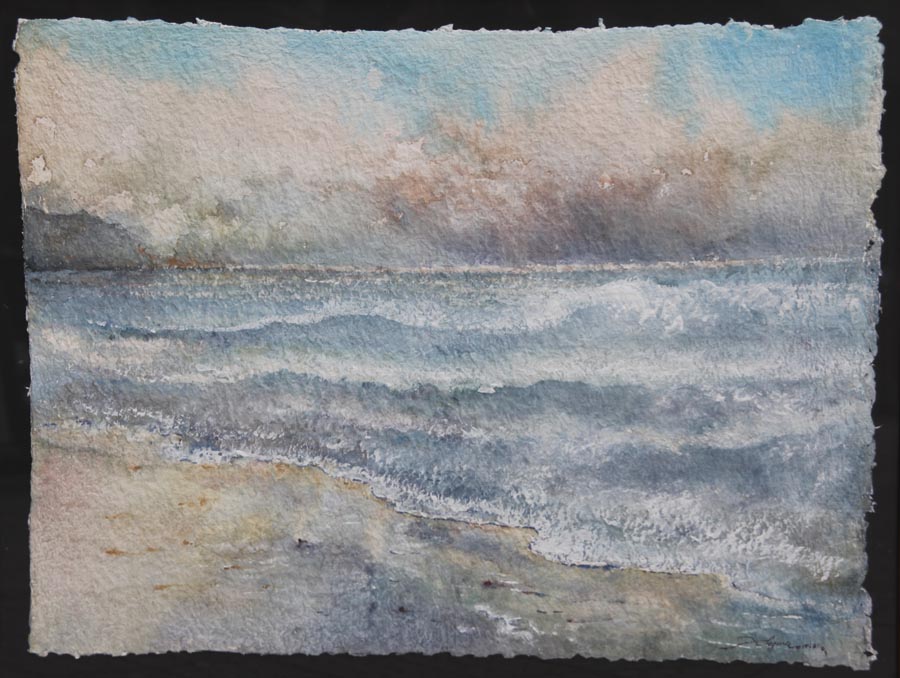 29 La ola. Acuarela 60x70cm.