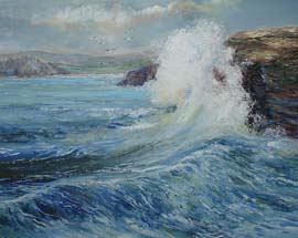 15 Ola impetuosa.  65x81cm.