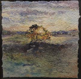 27 Cae la tarde. Acuarela 40x40cm.