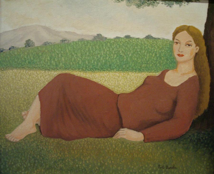 01092-46x38cm. Mujer tumbada